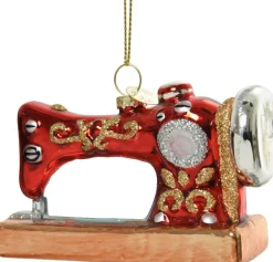 Best Decoris Weihnachtsbaumschmuck Nähmaschine mehrfarbig 10 x 3,5 x 6,5 cm Weihnachtskugeln & -Anhänger