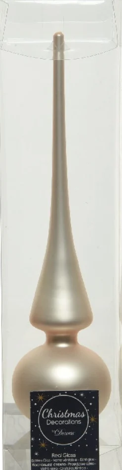 Clearance Decoris Weihnachtsbaumspitze mat creme D 6 H 26 cm Weihnachtsbaumspitzen