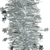 New Decoris Weihnachtsgirlande Lametta silber D 10 H 270 cm Weihnachtsgirlanden & Lametta