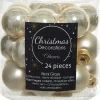 New Decoris Weihnachtskugel creme D 2,5 cm 24 St. Weihnachtskugeln & -Anhänger
