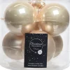 Best Decoris Weihnachtskugel creme D 8 cm 6 St. Weihnachtskugeln & -Anhänger