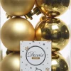 Discount Decoris Weihnachtskugeln Set gold D 6 cm 12 St. Weihnachtskugeln & -Anhänger