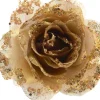 Discount Decoris Weihnachtsschmuck Rose mit Clip D 14 cm gold Weihnachtskugeln & -Anhänger