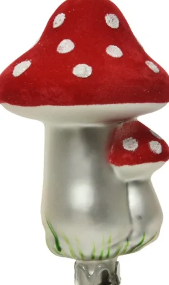 Online Decoris Weihnachtsschmuck Pilz mit Clip rot / weiß D 6 H 12 cm Weihnachtskugeln & -Anhänger