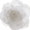 Clearance Decoris Weihnachtsschmuck Rose mit Clip D 14 cm weiß Weihnachtskugeln & -Anhänger