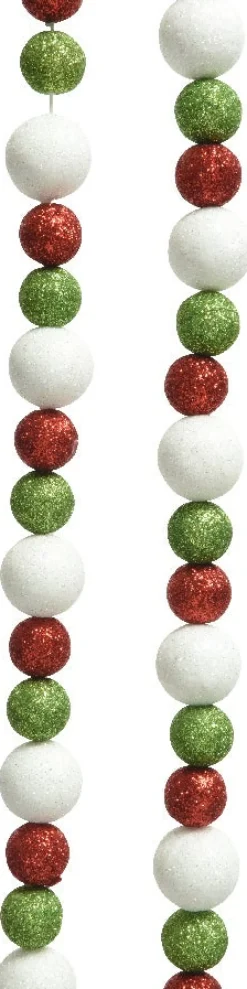 Discount Decoris Perlenkette mehrfarbig D 2 H 240 cm Weihnachtsgirlanden & Lametta