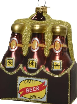 Hot Decoris Weihnachtsbaumschmuck Glas rot 8,6 x 6 x 11,7 cm Weihnachtskugeln & -Anhänger