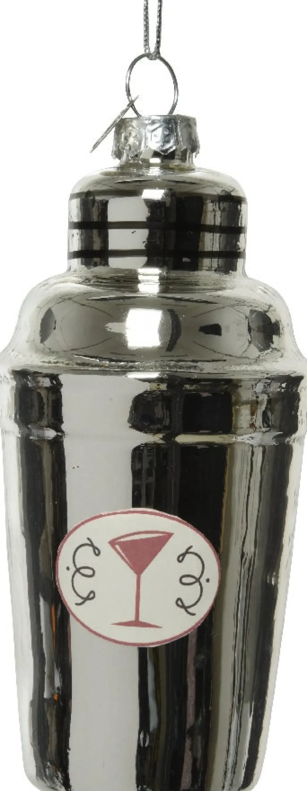 Outlet Decoris Weihnachtsbaumschmuck Cocktail Shaker silber 5,5 x 5,5 x 10,5 cm Weihnachtskugeln & -Anhänger