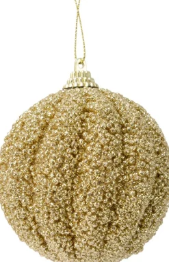 Best Decoris Weihnachtskugel hellgoud D 8 cm Weihnachtskugeln & -Anhänger