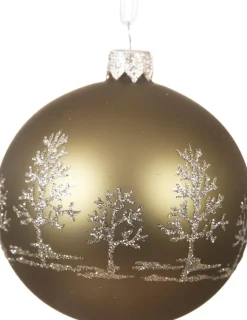 Outlet Decoris Weihnachtskugel moosgrün D 8 cm Weihnachtskugeln & -Anhänger