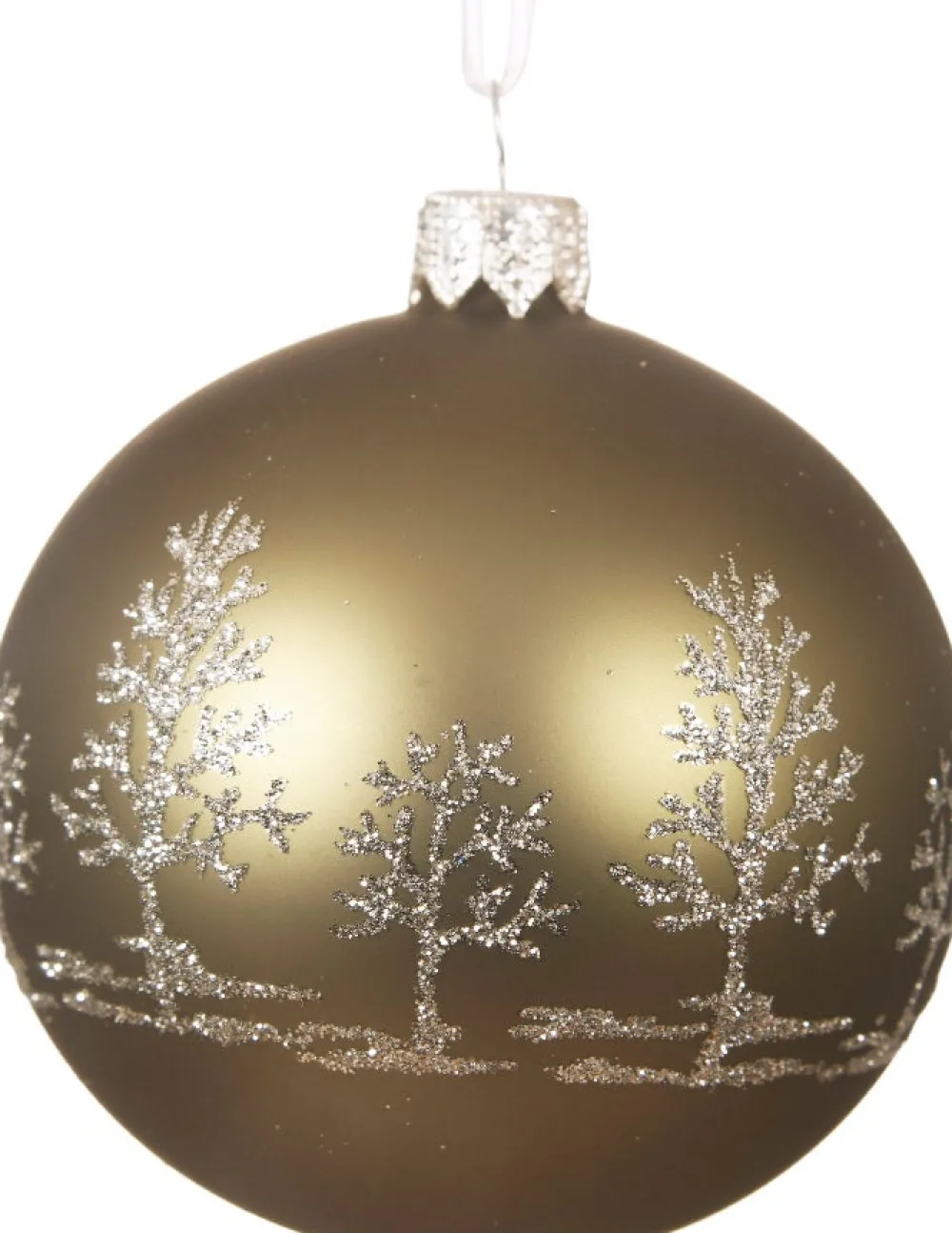 Outlet Decoris Weihnachtskugel moosgrün D 8 cm Weihnachtskugeln & -Anhänger