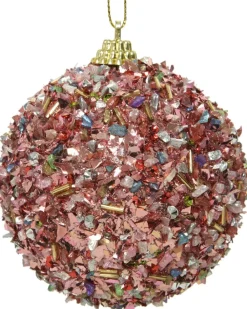 New Decoris Weihnachtskugel rosa D 8 cm Weihnachtskugeln & -Anhänger