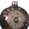 New Decoris Weihnachtskugel Schneeflocke braun / beige D 8 cm Weihnachtskugeln & -Anhänger