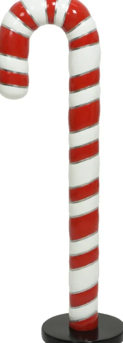 Outlet Decoris Zuckerstange mit Ständer rot / weiß 45,7 x 29,9 x 121,9 cm Weihnachtsdeko Zum Aufhängen