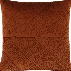 Sale Dekokissen Leaf kupfer 45 x 45 x 10 cm Kissen|Dekokissen