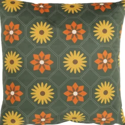 Dekokissen Retro grün 45 x 45 x 10 cm Kissen|Dekokissen