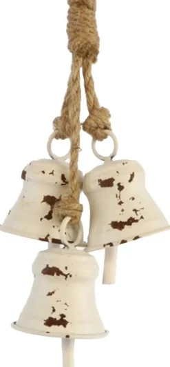 Best Dekoration Anhänger Glocke weiß 15 x 8 x 40 cm Wandhänger|Weihnachtsdeko Zum Aufhängen