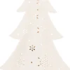 Outlet Deko-Weihnachtsbaum weiß mit 10 LEDs warmweiß H 41 cm Weihnachtsfiguren & -Objekte