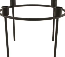 New Dijk Natural Collections Kerzenständer Duco schwarz D 27 H 20 cm Kerzenständer