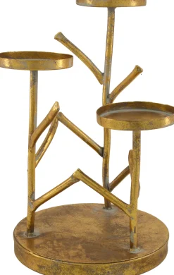 Hot Dijk Natural Collections Kerzenständer gold D 18 H 28 cm Kerzenständer