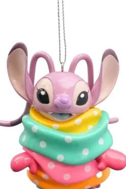 Best Disney Weihnachtsanhänger Lilo & Stitch Engel mit Schal 7 x 6 x 9 cm Weihnachtskugeln & -Anhänger