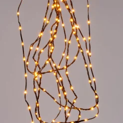 Drahtlichterkette gold 3 m mit 100 LEDs Mini- & Drahtlichterketten