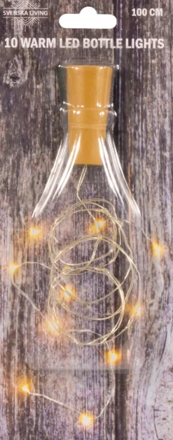 Outlet Drahtlichterkette Korken 1 m mit 10 LEDs warmweiß Mini- & Drahtlichterketten