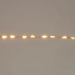 Drahtlichterkette kupfer 2 m mit 132 LEDs klassisch warm Mini- & Drahtlichterketten