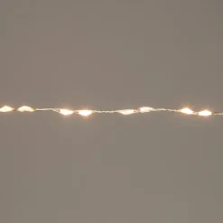 New Drahtlichterkette silber 1 m mit 66 LEDs warmweiß Mini- & Drahtlichterketten