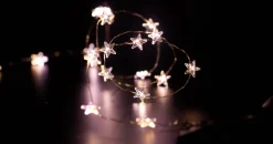 Sale Drahtlichterkette Sterne silber 1 m LED warmweiß Mini- & Drahtlichterketten