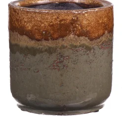 Outlet Duif Blumentopf Carry D 15,2 H 13 grün / braun Blumentöpfe|Blumentöpfe & Pflanzgefäße