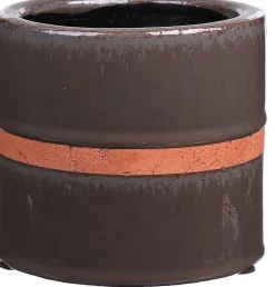 Outlet Duif Blumentopf Cathy D 13,5 H 11,5 anthrazit / kupfer Blumentöpfe|Blumentöpfe & Pflanzgefäße