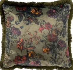 Discount Dutch Decor Dekokissen Yasmin grün 45 x 45 x 5 cm Kissen|Dekokissen