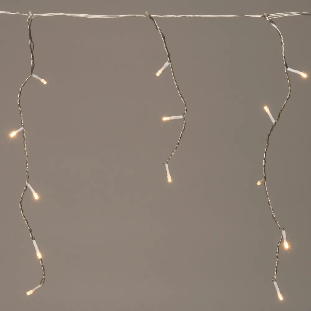 Discount Eisregen Lichterkette Basis-Set 4m 96 LEDs warmweiß Eisregen Lichterketten