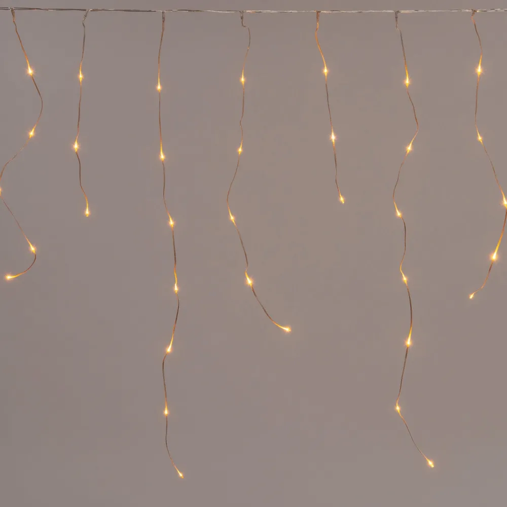 New Eisregen-Lichterkette 180 cm mit 90 LEDs extra warm Eisregen Lichterketten