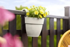 New Elho Balkonkasten Vibia Easyhanger weiß 20,5 x 24,1 x 26,5 cm Blumenampeln & Hängetöpfe|Blumentöpfe & Pflanzgefäße