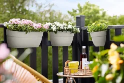 New Elho Balkonkasten Vibia Easyhanger weiß 20,5 x 24,1 x 26,5 cm Blumenampeln & Hängetöpfe|Blumentöpfe & Pflanzgefäße