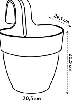 Hot Elho Balkonkasten Vibia Easyhanger grün 20,5 x 24,1 x 26,5 cm Blumenampeln & Hängetöpfe|Blumentöpfe & Pflanzgefäße