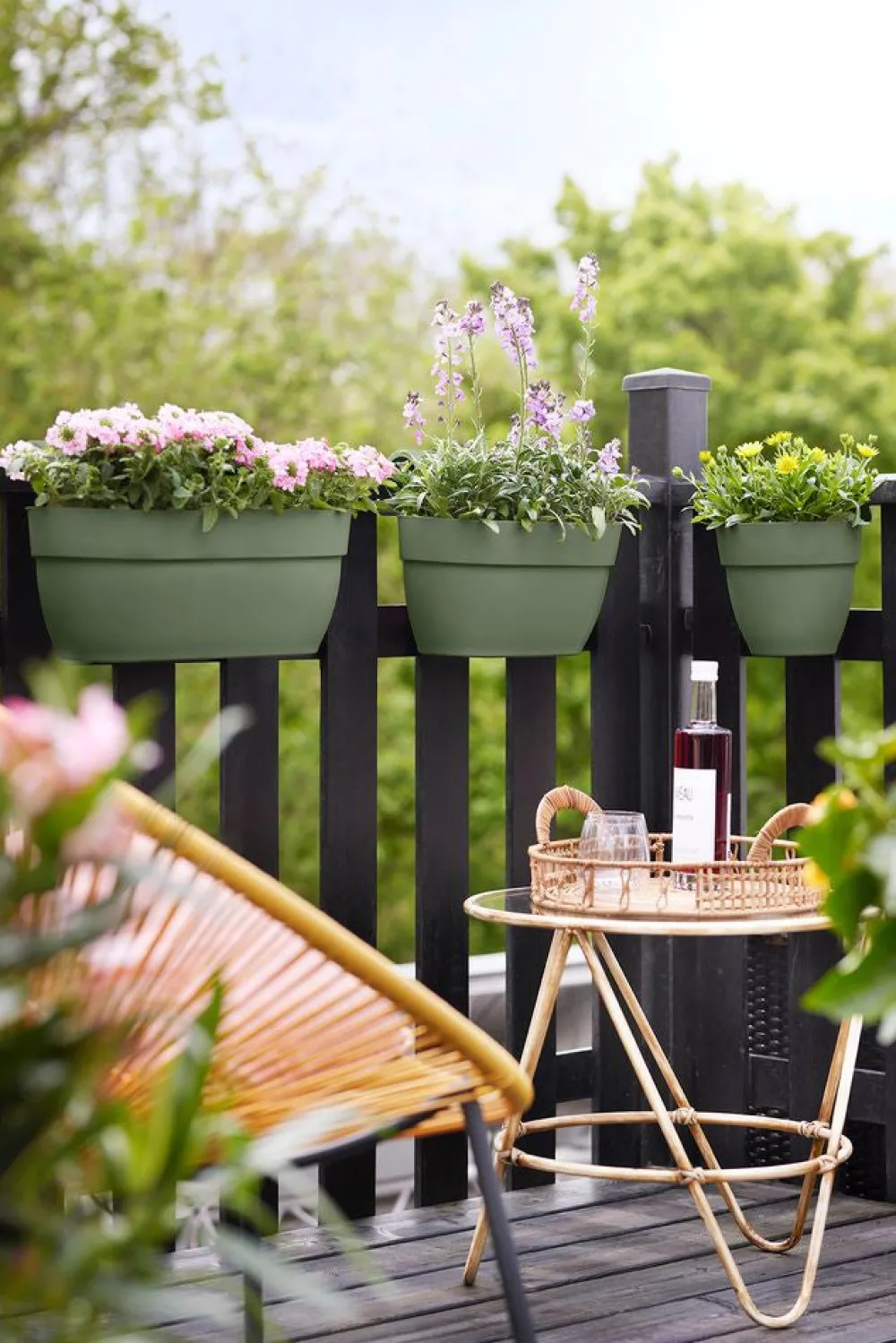 Hot Elho Balkonkasten Vibia Easyhanger grün 46 x 24,1 x 26,5 cm Balkonkästen|Blumentöpfe & Pflanzgefäße