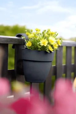 Online Elho Balkonkasten Vibia Easyhanger anthrazit 20,5 x 24,1 x 26,5 cm Blumenampeln & Hängetöpfe|Blumentöpfe & Pflanzgefäße