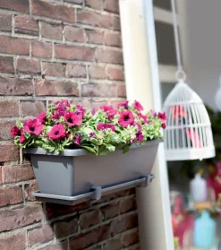 Outlet Elho Barcelona Balkonkasten 90 cm anthrazit Balkonkästen|Blumentöpfe & Pflanzgefäße