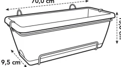 Best Elho Barcelona Balkonkasten 70 cm anthrazit Balkonkästen|Blumentöpfe & Pflanzgefäße