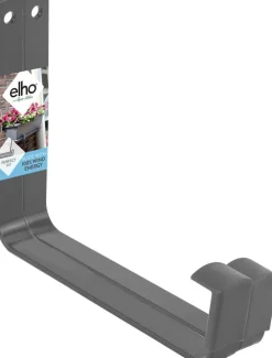 Clearance Elho Barcelona Balkonkastenhalter für Wand Metall anthrazit Haken & Bügel