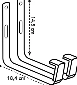 Clearance Elho Barcelona Balkonkastenhalter für Wand Metall anthrazit Haken & Bügel