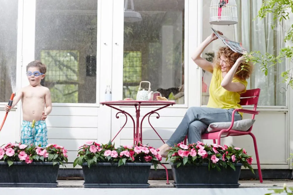 Hot Elho Barcelona XL Blumenkasten Untersetzer 54 cm anthrazit Untersetzer