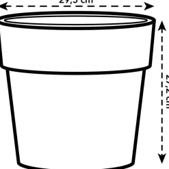 Elho Blumentopf B. for original Liv D 29,5 cm H 27,2 cm schwarz Blumentöpfe & Pflanzgefäße|Blumentöpfe