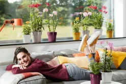 New Elho Blumentopf B for original D 14 cm H 12,8 cm gelb Blumentöpfe & Pflanzgefäße|Blumentöpfe