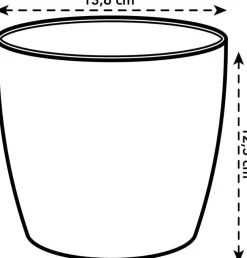 Elho Blumentopf Brussels rund D 13,6 cm H 12,5 cm anthrazit Blumentöpfe & Pflanzgefäße|Blumentöpfe