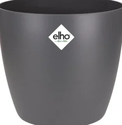 Clearance Elho Blumentopf Brussels rund D 20,3 cm H 18,6 cm anthrazit Blumentöpfe|Blumentöpfe & Pflanzgefäße