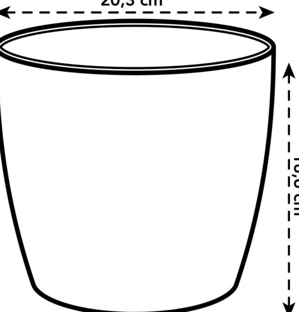 Clearance Elho Blumentopf Brussels rund D 20,3 cm H 18,6 cm anthrazit Blumentöpfe|Blumentöpfe & Pflanzgefäße